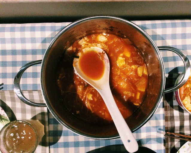 辣白菜豆腐汤