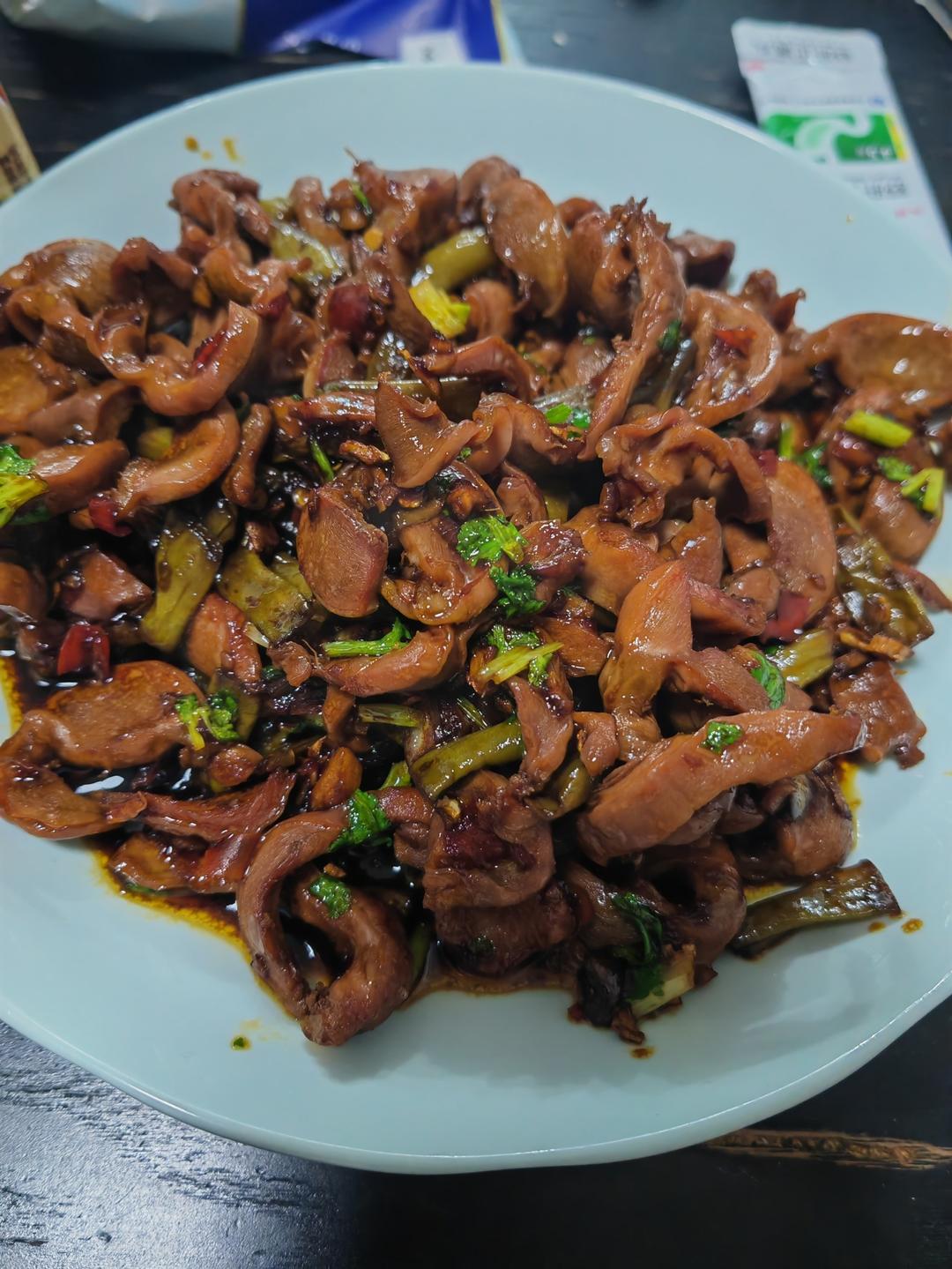 爆炒鸡胗