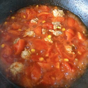 减脂茄汁鸡肉丸子盖饭的做法 步骤6