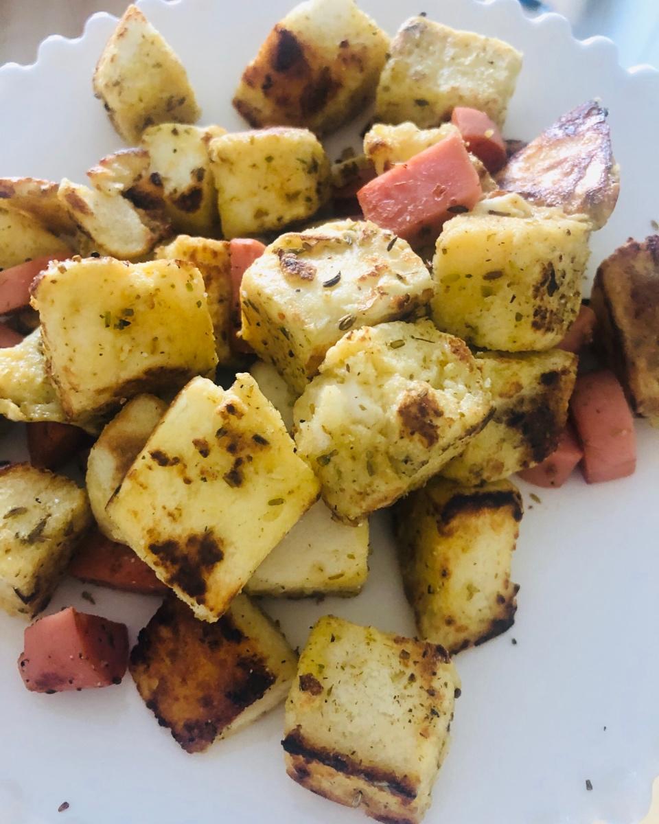 快手早餐孜然馒头粒，烧烤味好好吃！！