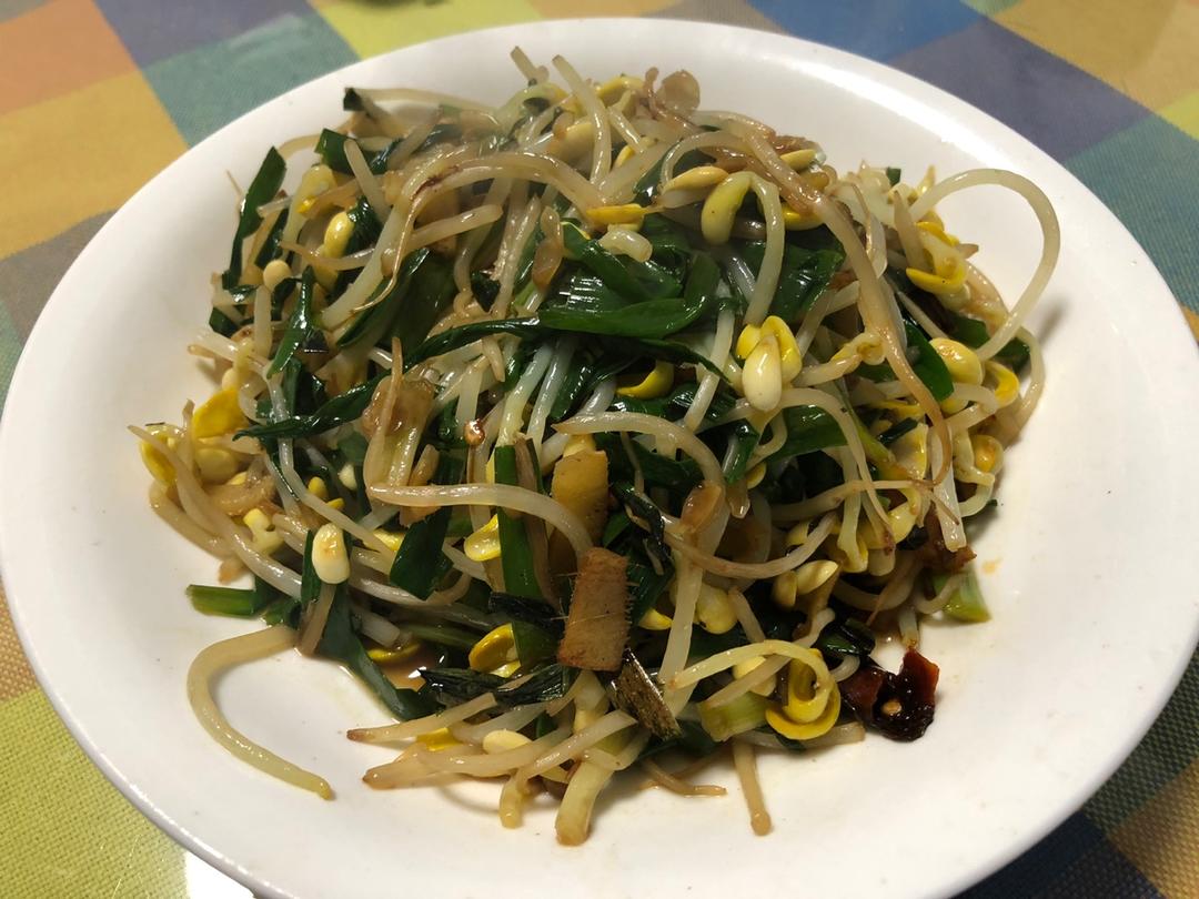 素炒黄豆芽