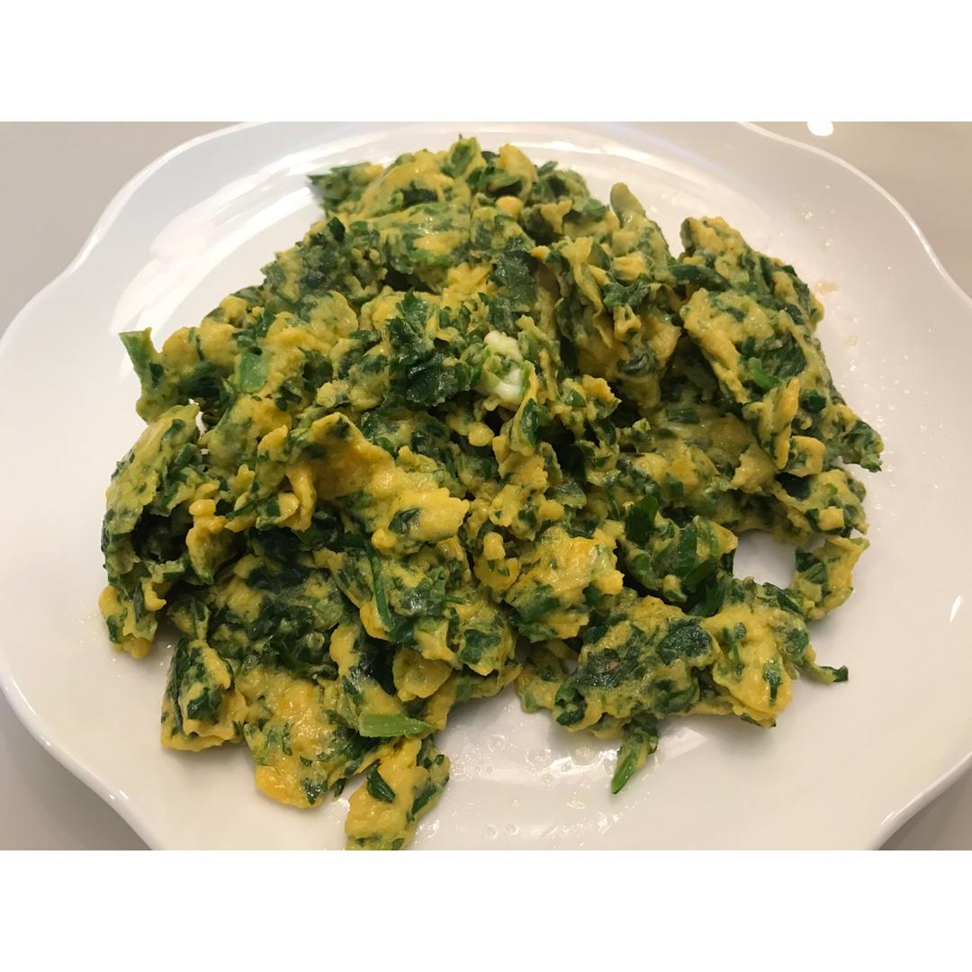 荠菜炒鸡蛋
