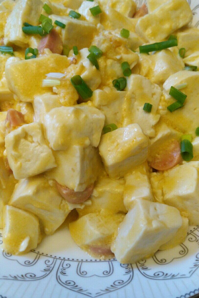 老丁的私房菜-蟹黄豆腐