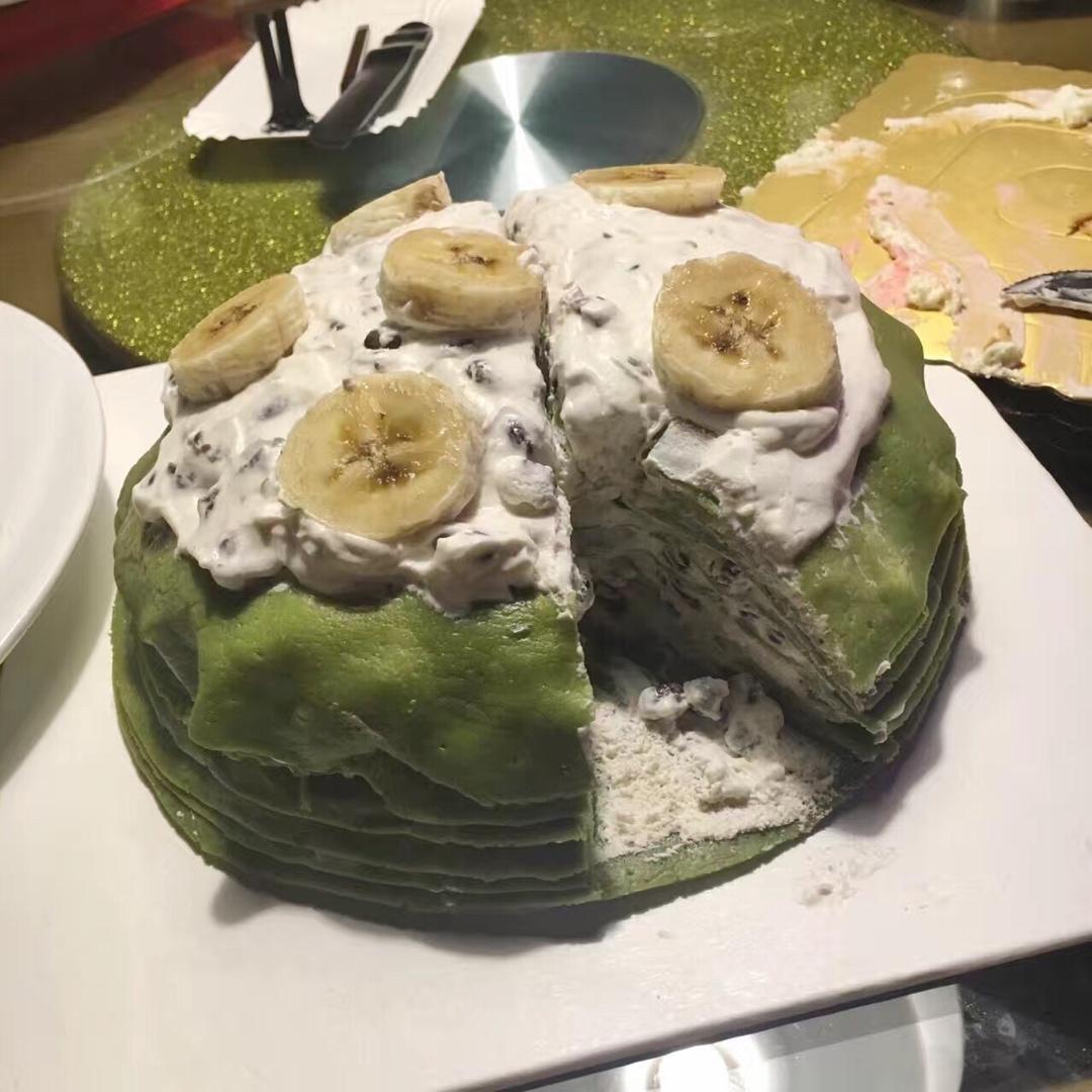 沫沫的相思蛋糕（抹茶红豆千层蛋糕）