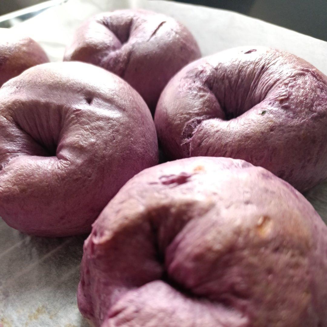 软糯拉丝🔥芋泥麻薯肉松贝果❗️做法简单