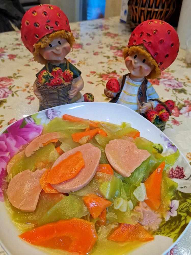 虾仁炒莴苣胡萝卜