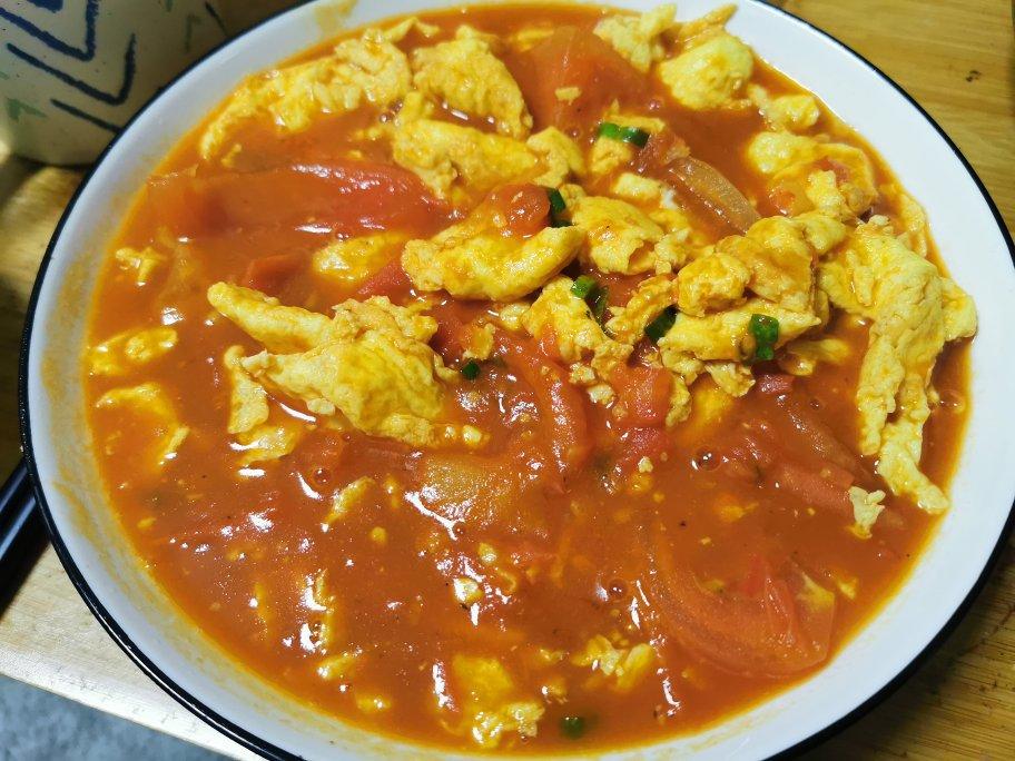 番茄炒鸡蛋（超浓的番茄味）