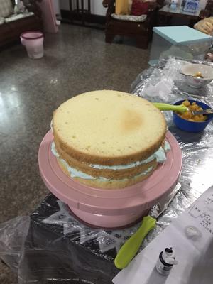 双层生日蛋糕的做法 步骤5