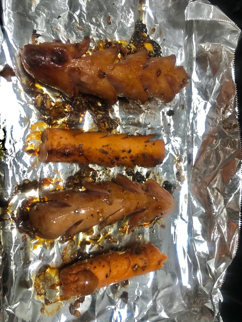 烤箱版烤香肠