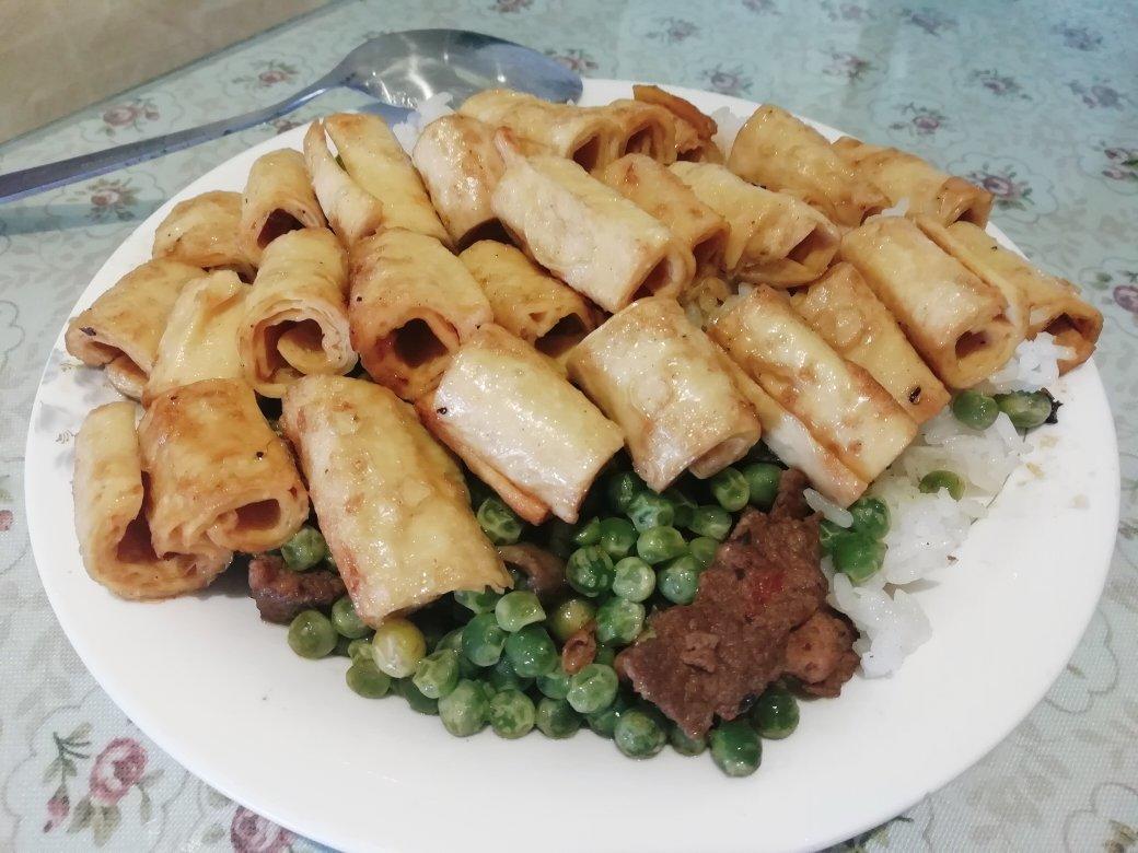 蒜香豆筋炒油菜