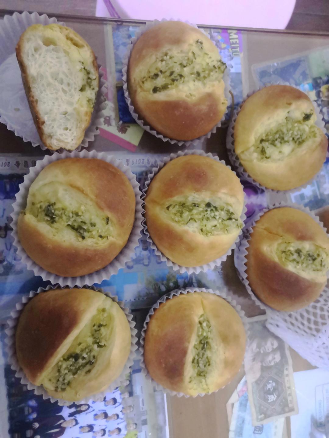 一次发酵，满屋飘香巨好吃的蒜香面包