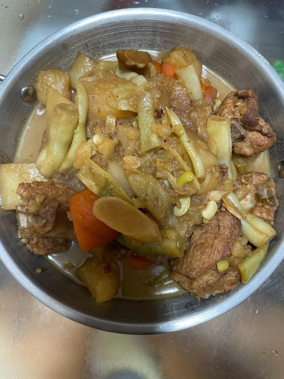排骨土豆炖豆角🥘香到舔锅底‼️