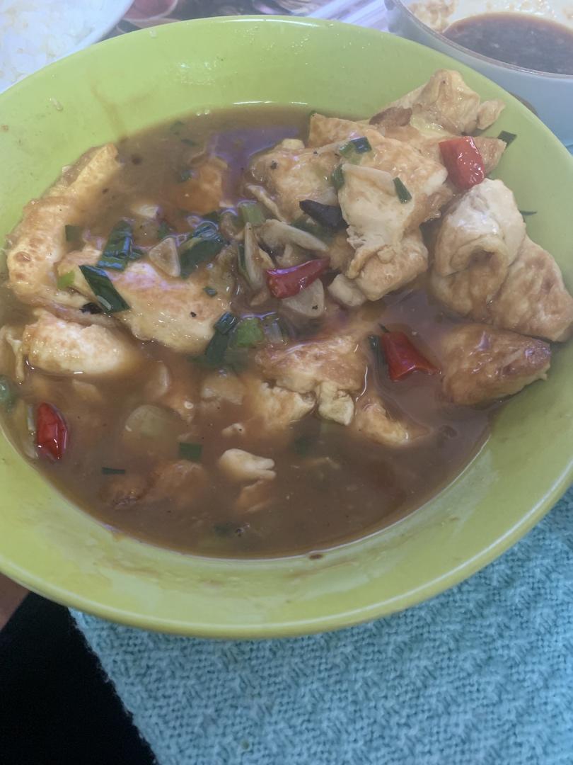 焖煎豆腐
