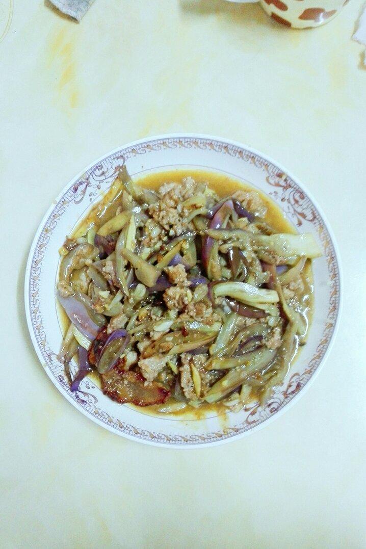 红烧肉沫茄子