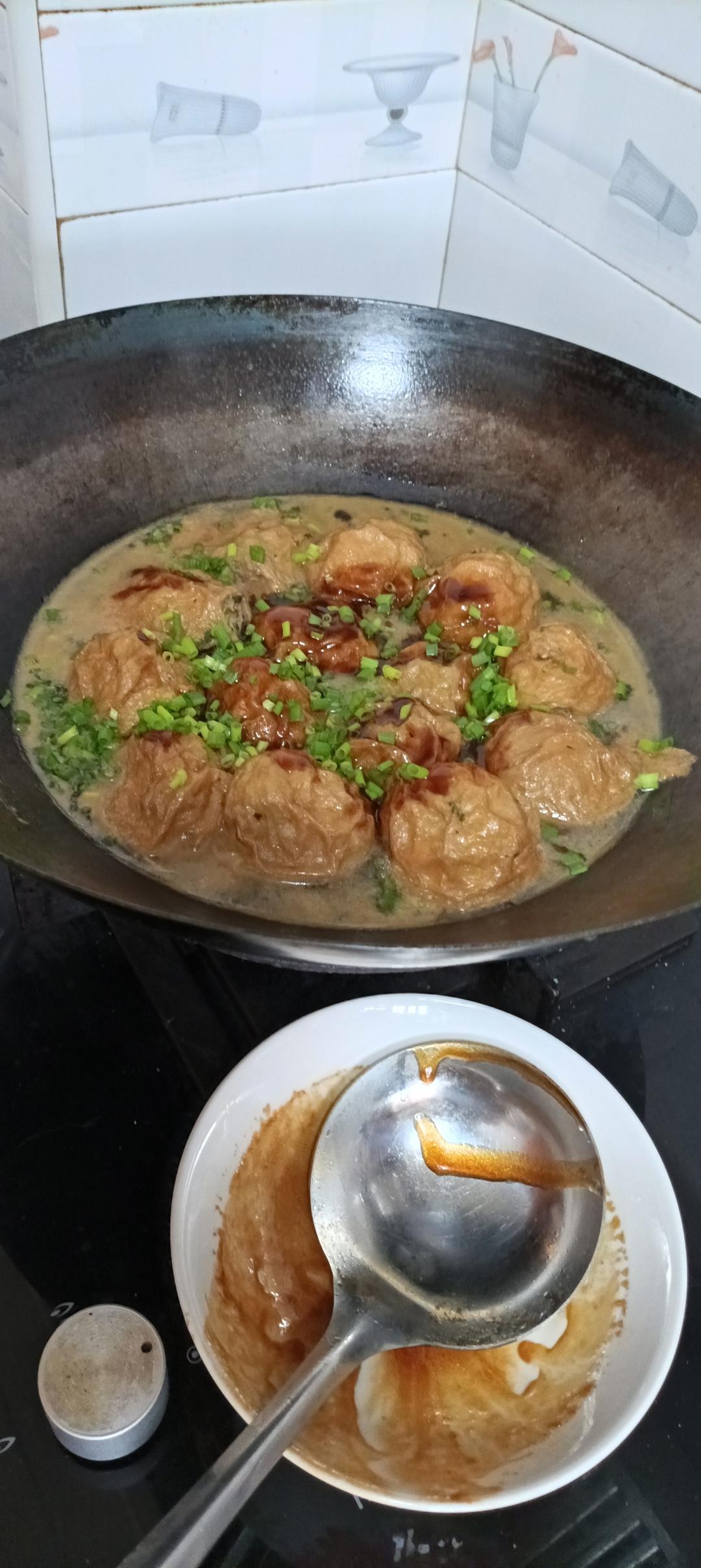 红烧油面筋塞肉