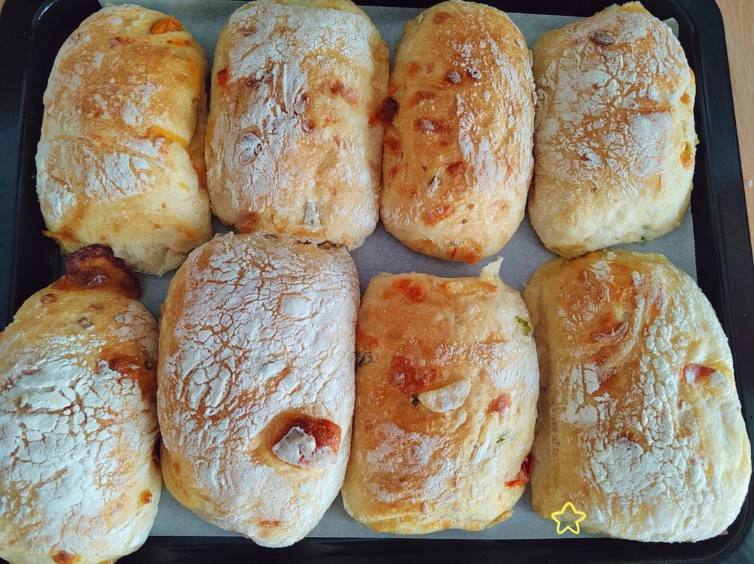 【ciabatta】家庭版恰巴塔，软乎乎的拖鞋面包