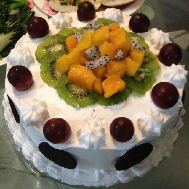 8寸心形水果生日蛋糕