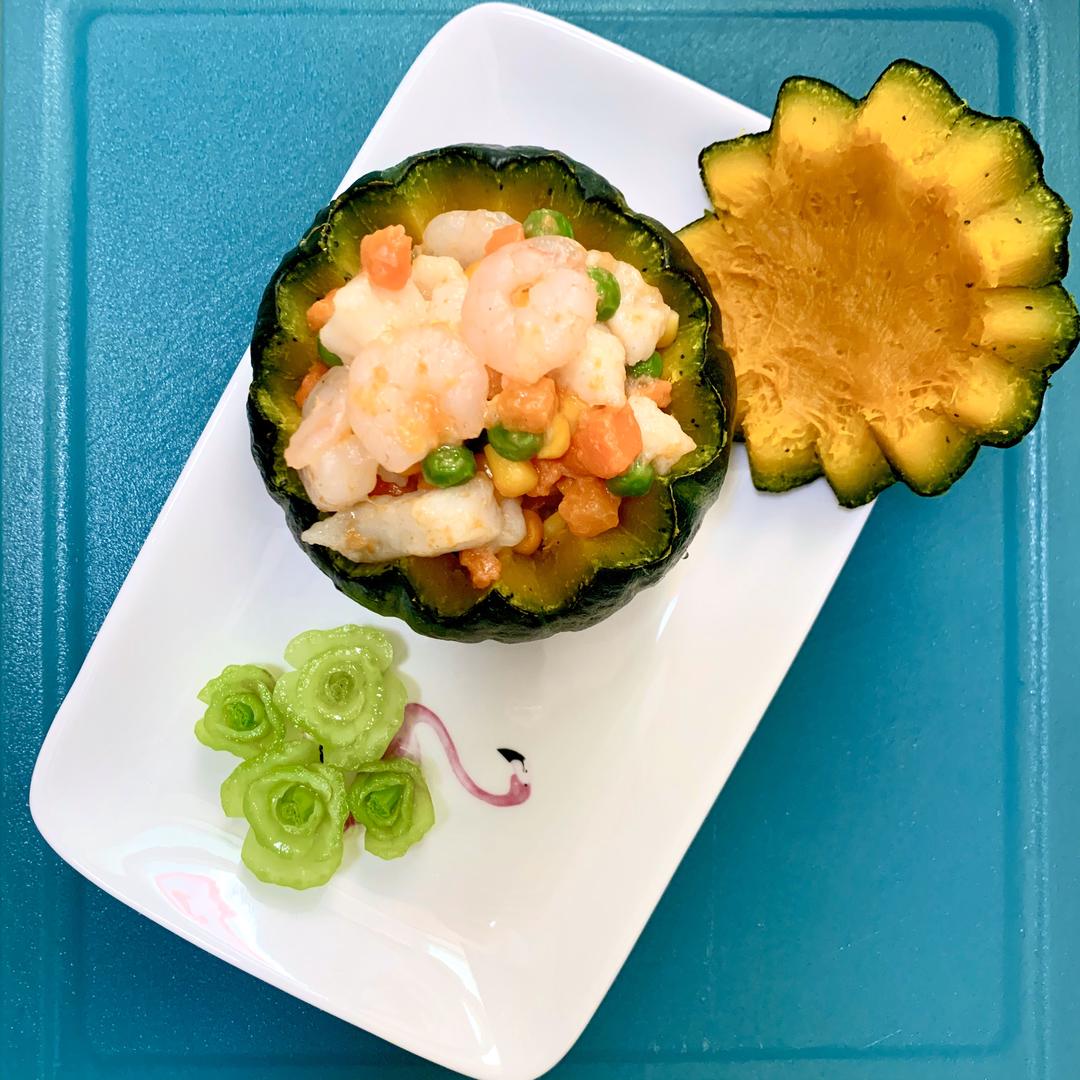 贝贝南瓜之渔米之乡的做法步骤图 冰儿 Irenerain 下厨房