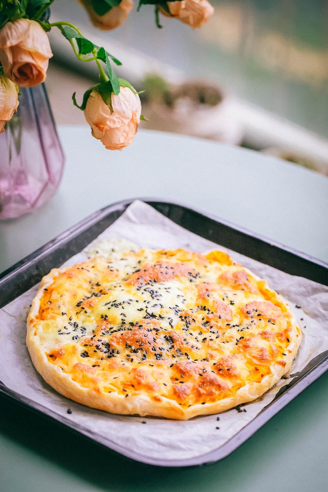 软糯香甜的红薯泥手抓饼Pizza