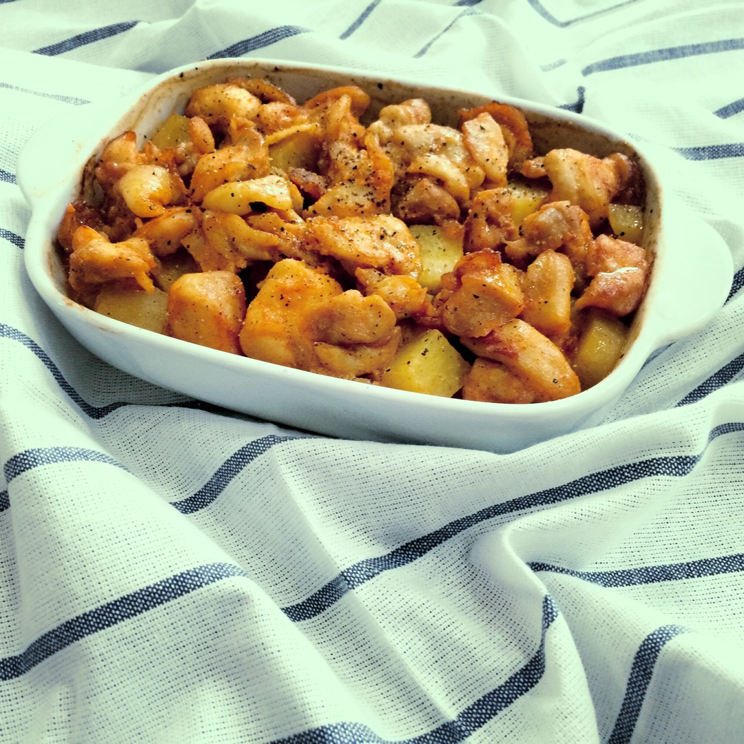 新奥尔良烤鸡腿土豆