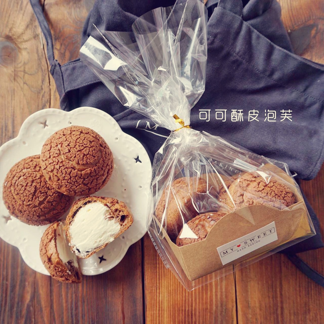 巧克力酥皮泡芙