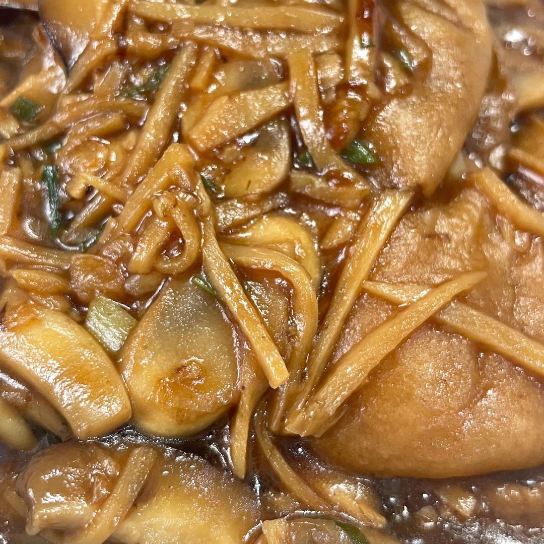 江南菜——蚝油双菇油面筋
