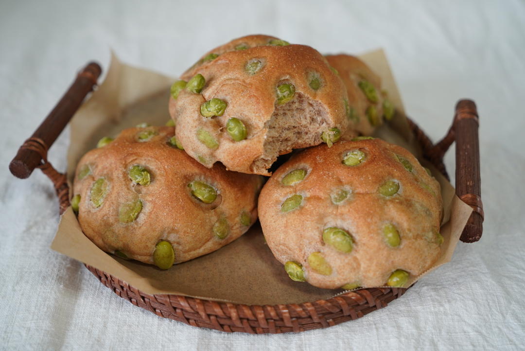 毛豆全麦面包 100%纯全麦的做法