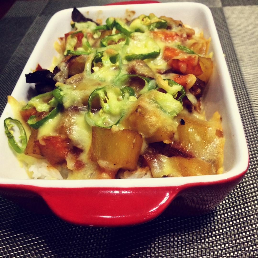 番茄鸡肉浓情焗饭【两人份】