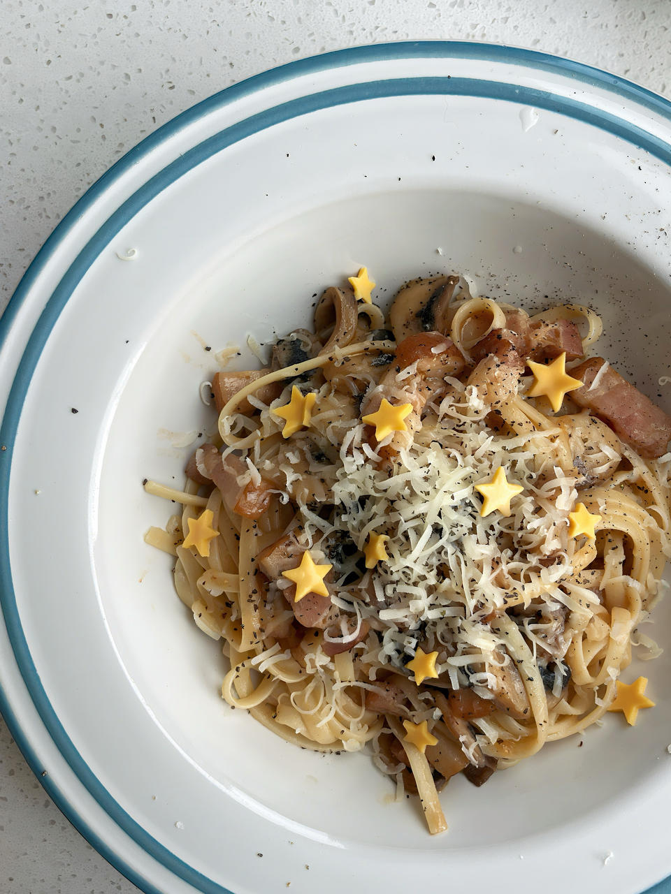 低卡伪白酱奶油培根蘑菇意大利面｜#Healthymeals# 减脂必撸02