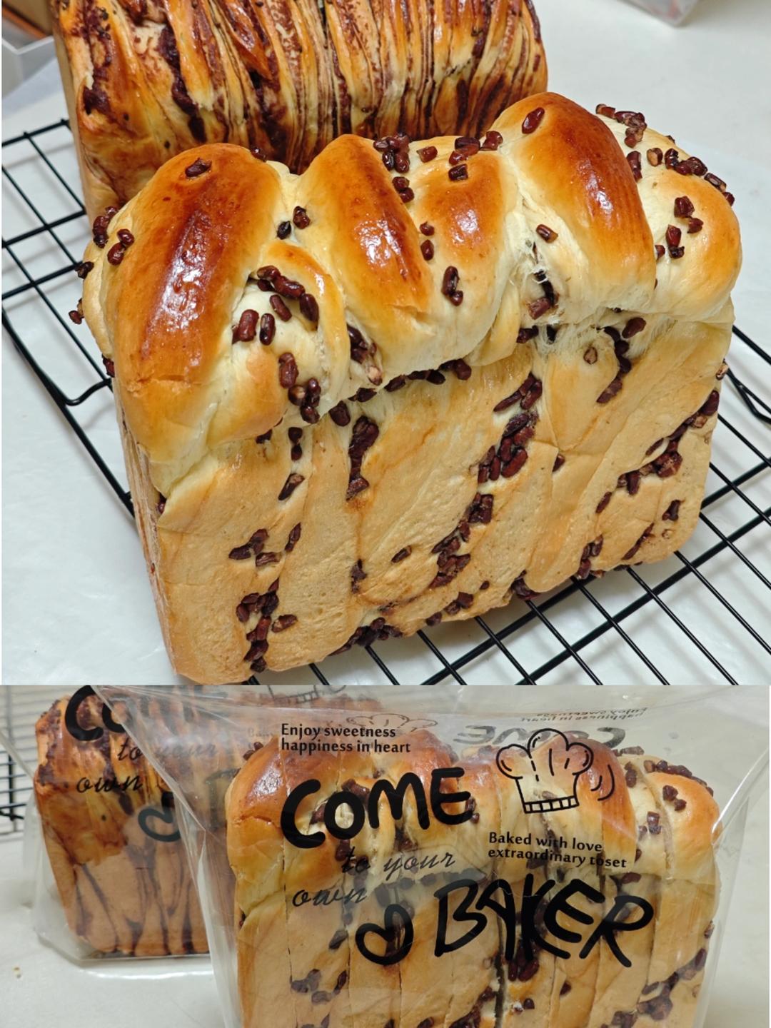 柔软香甜的蜜豆吐司🔥只需一次发酵