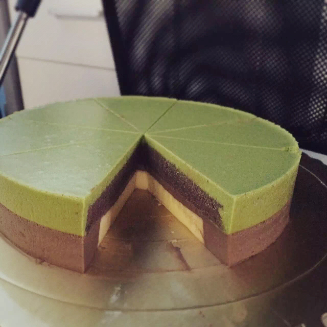 巧克力抹茶慕斯蛋糕
