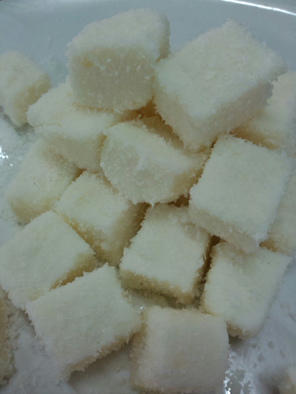 1做的椰香白玉糕