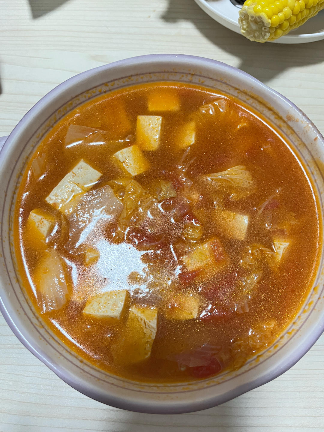 番茄娃娃菜豆腐汤