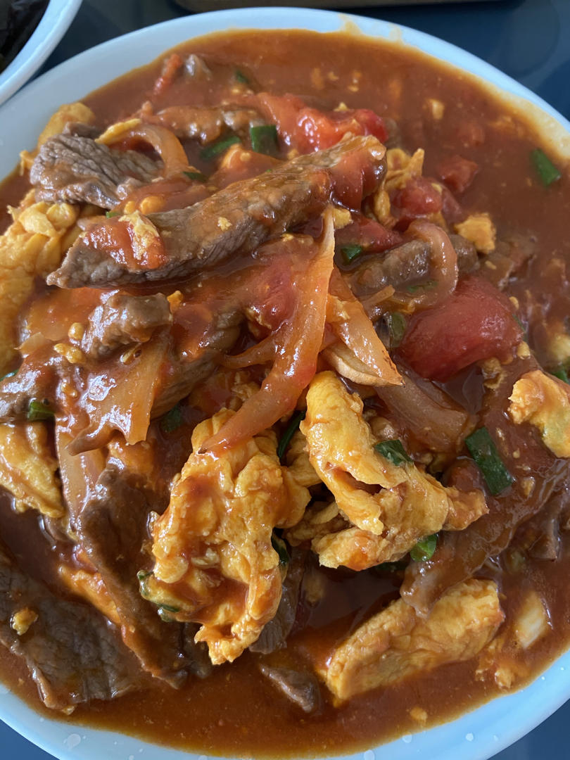 牛肉番茄炒鸡蛋