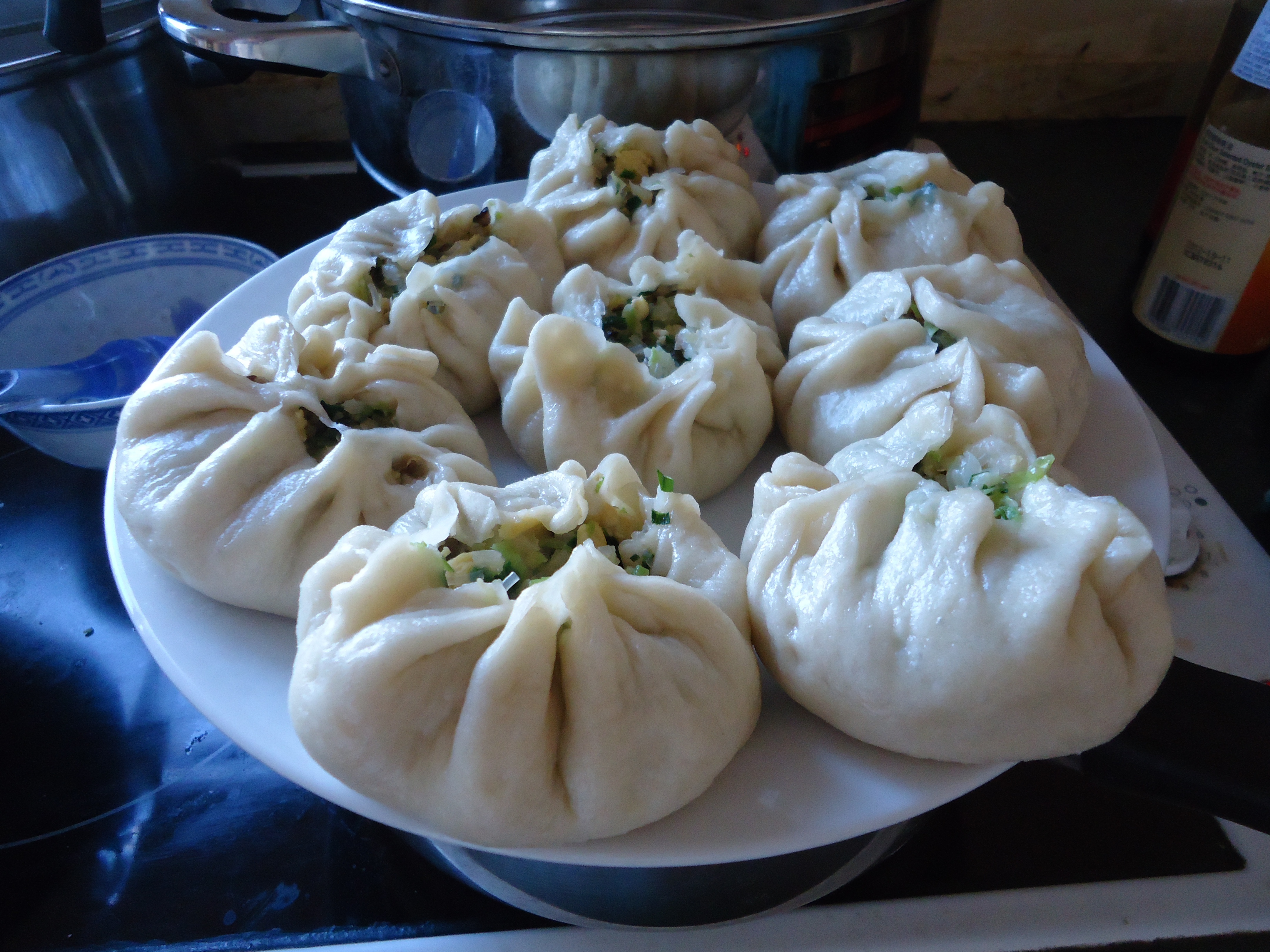 小白菜素馅小包子