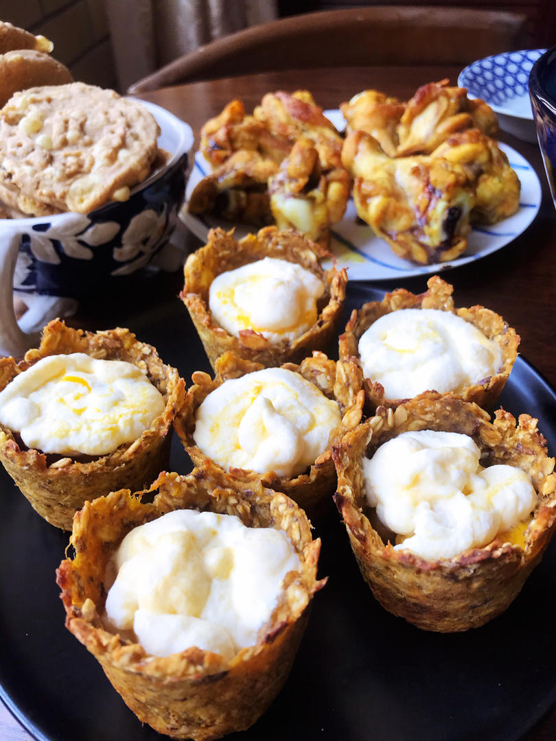 无油健身甜点~香蕉蔓越莓燕麦挞