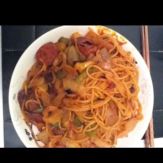 番茄肉酱意大利面（简易版本）