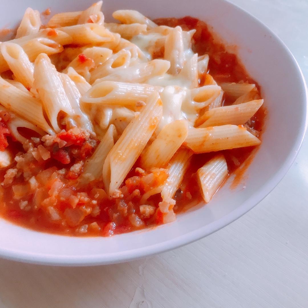 （完胜必胜客的）番茄肉酱意大利面～