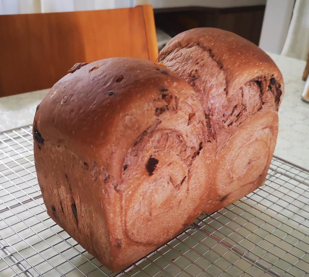 巧克力橙皮丁吐司