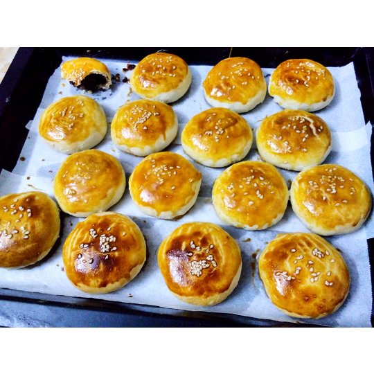 红豆酥饼（附油酥不测漏的办法）