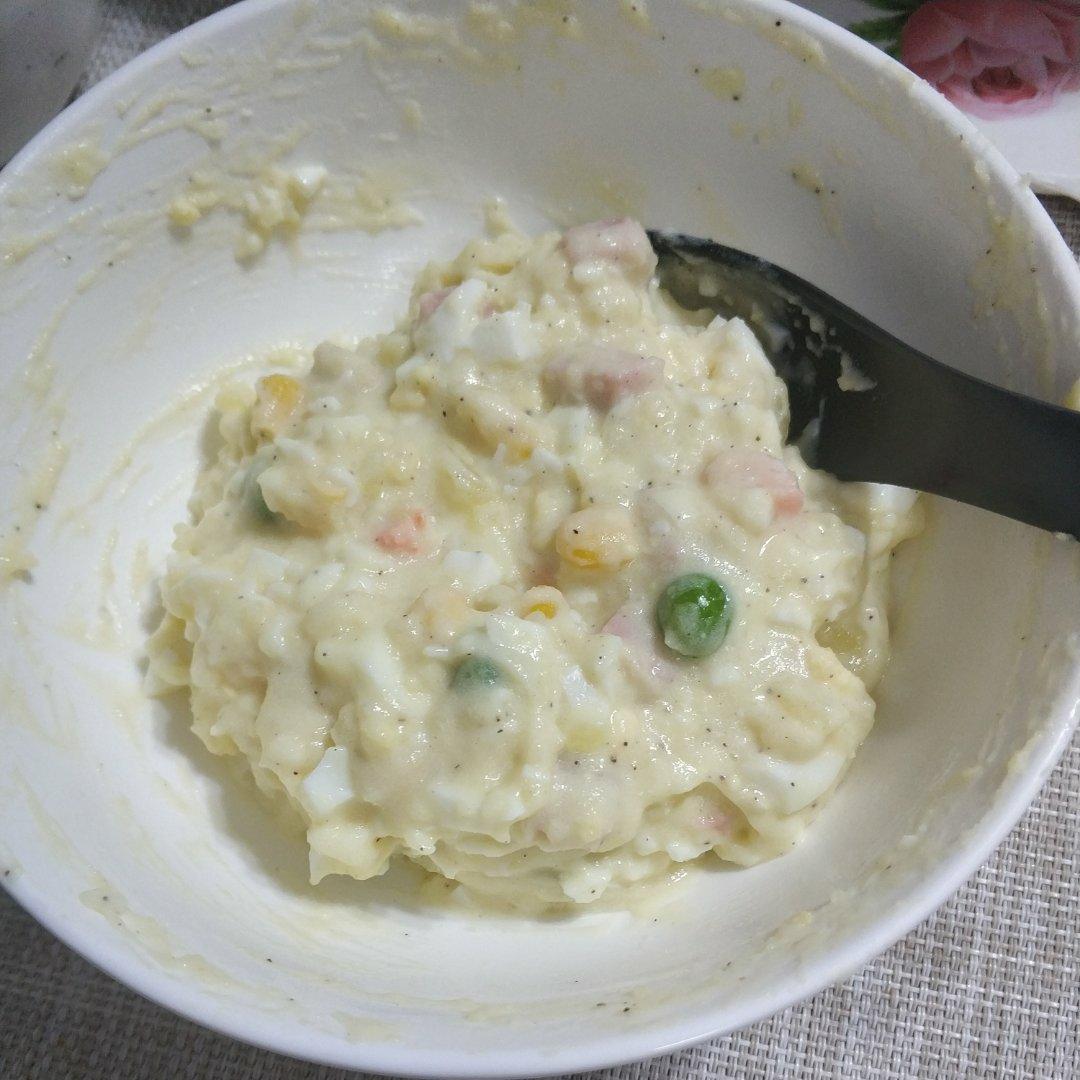 日式土豆泥沙拉（简单易学、健身代餐）