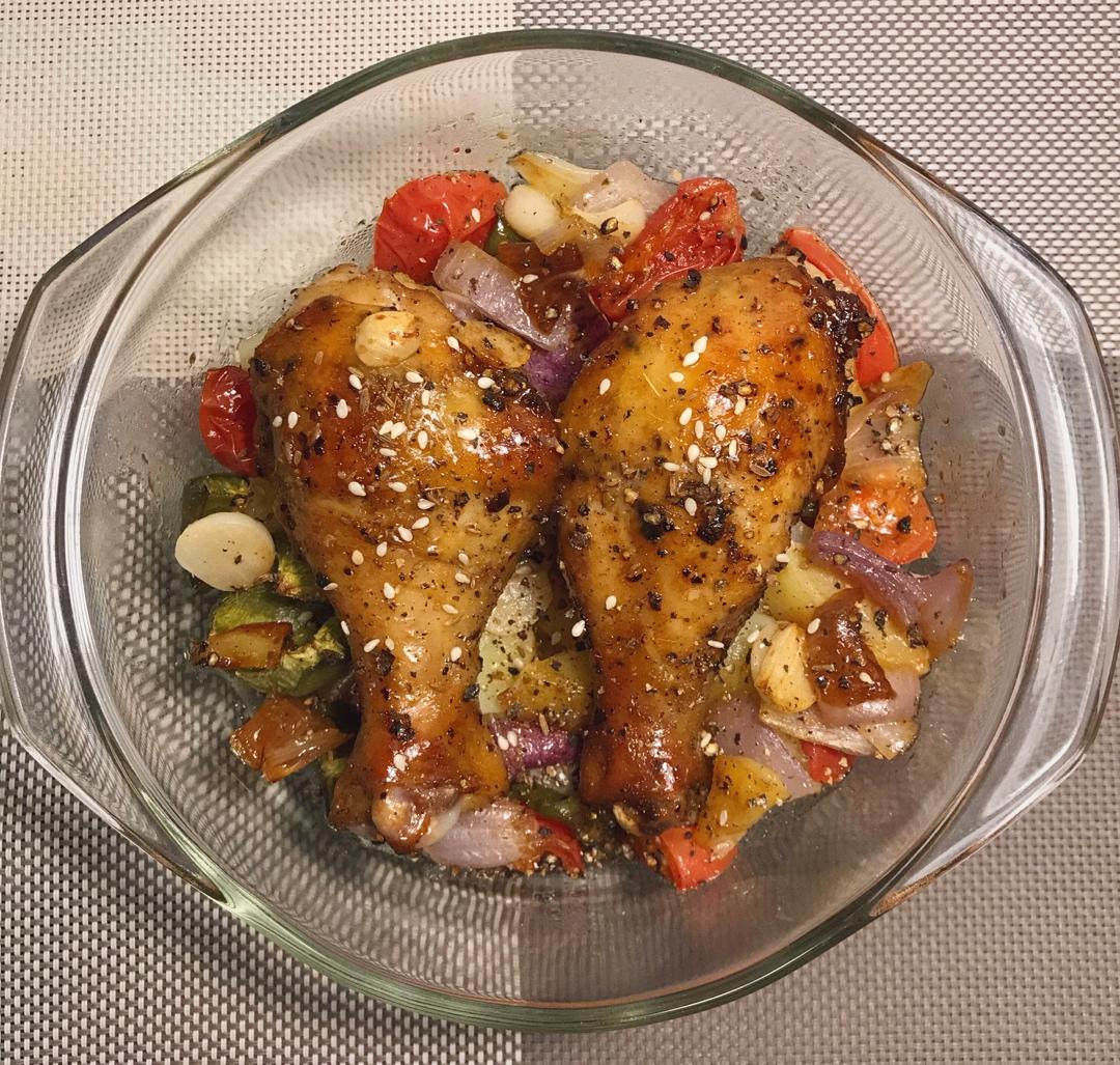 staub铸铁锅黑胡椒烤鸡腿