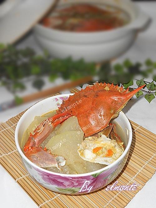 海蟹冬瓜煲的做法