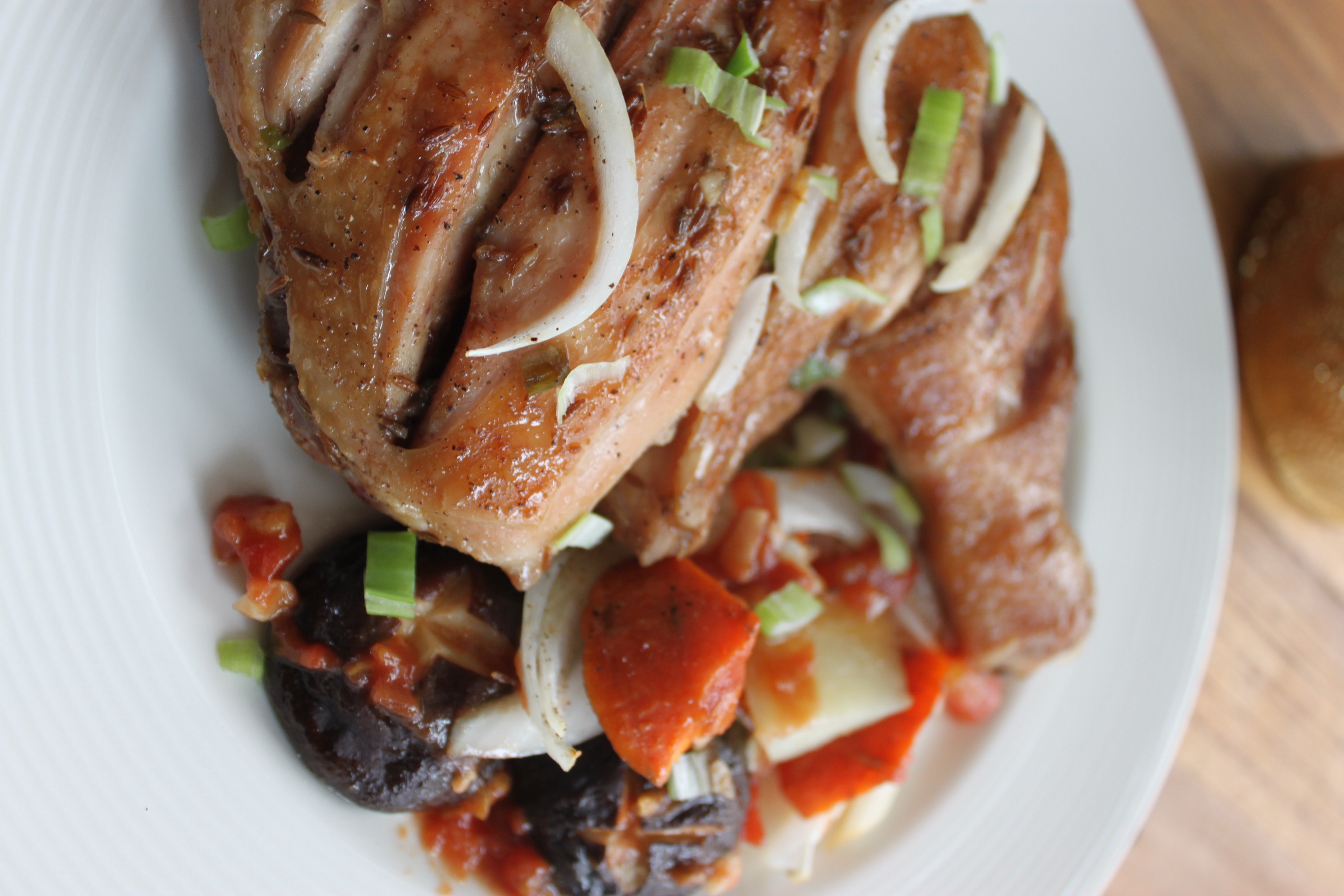 大热天烤箱菜--中式烤鸡配时蔬的做法 步骤3