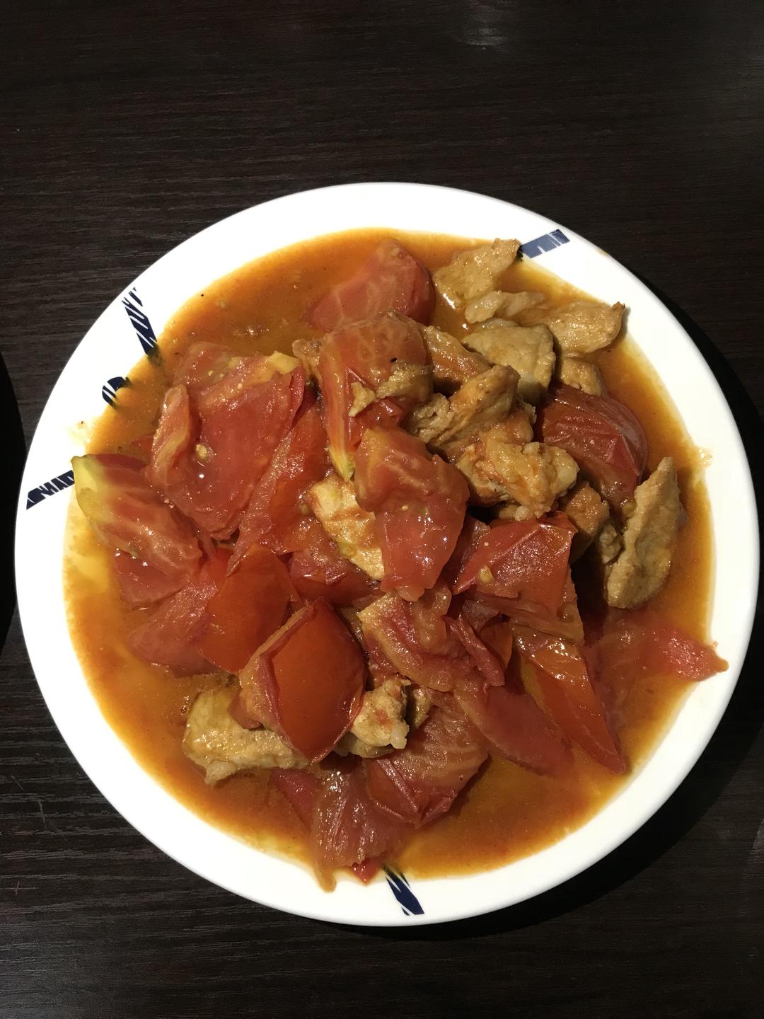 番茄炒肉的做法