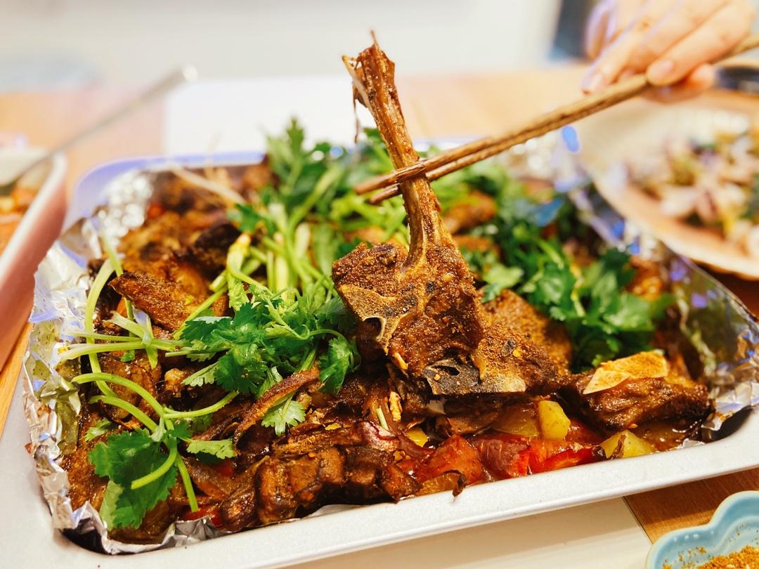 家庭烤箱烤羊排