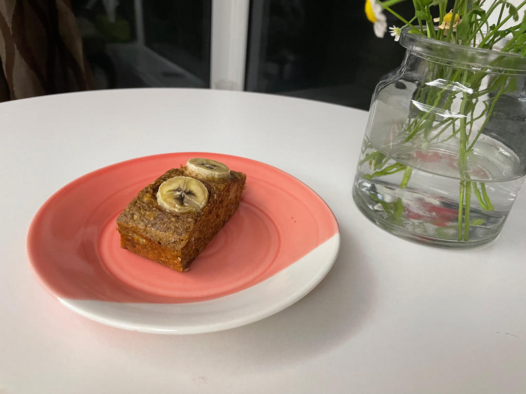 烤香蕉蛋糕｜无油无糖无面粉超健康！