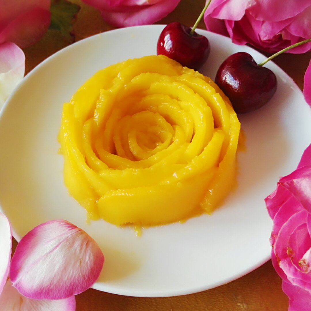 joyfulkay做的芒果玫瑰花