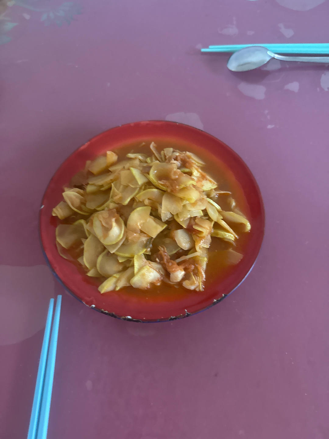 虾皮番茄🍅土豆🥔炒夜开花（瓠瓜）         by wqy