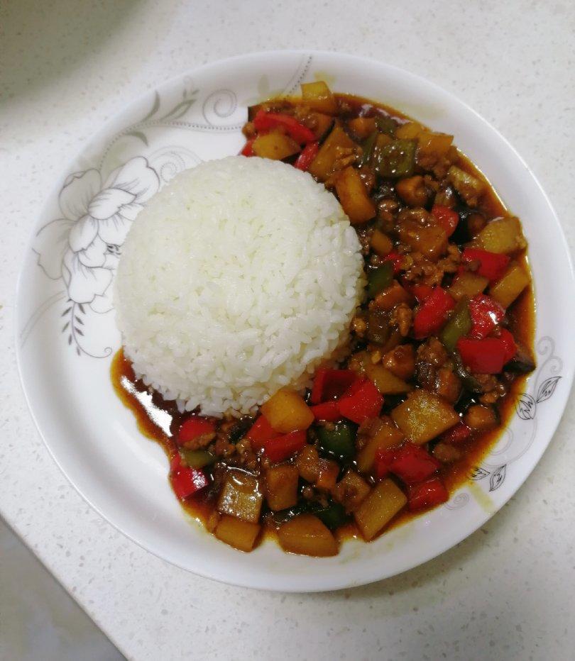 ㊙️香菇土豆肉沫拌饭❗️比外卖还好吃